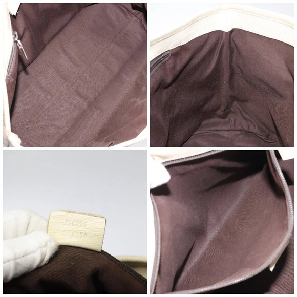 GUCCI GG Supreme Hand Bag PVC Beige Gold 116 02 080 Auth BA2772 - Picture 15 of 16